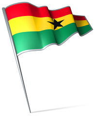 Flag pin - Ghana