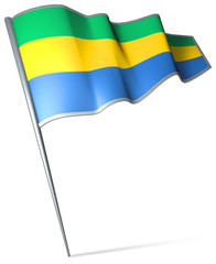 Flag pin - Gabon