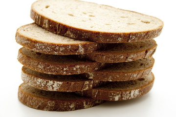 Brot gestapelt