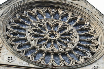 Rose Window of York Minster in York UK