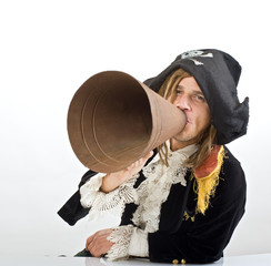 pirate and megaphone