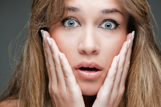 woman with surprised expression
