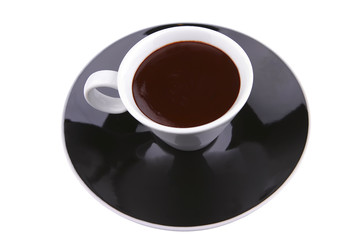 chocolate drink in white ceramic