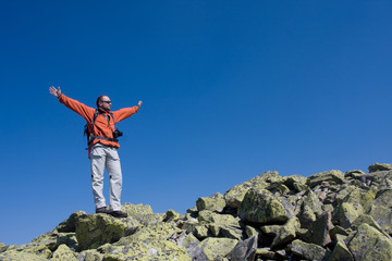 Hiking in the Carpathian mountains