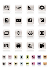 Digital Camera  Performance - Vector Icon Set