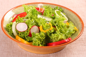 bowl with fresh salad