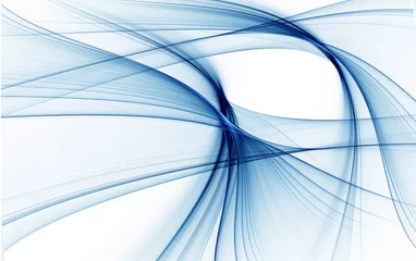 Photo sur Plexiglas Vague abstraite mouvement abstrait bleu, énergie fluide linéaire