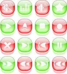 Media player vector iconset