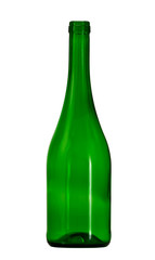 wine bottle of green glass