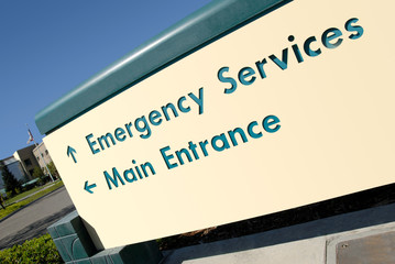 Hospital Emergency Entrance Sign