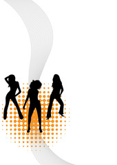 Party Girls Flyer Poster Audience Happy Dance