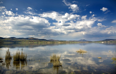 a beautiful landscape in afternoon end, with consequence in the