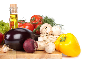 Still-life with fresh vegetables