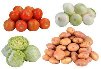 Vegetables. Clipping path.