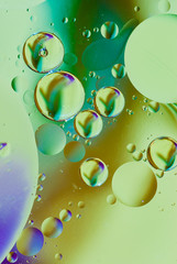 green abstract circles and bubbles
