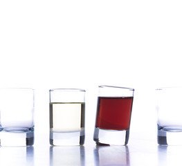 Glasses for alcoholic drinks