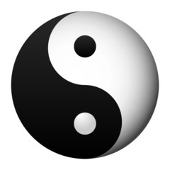 yin and yang, taoist symbol of harmony and balance - obrazy, fototapety, plakaty