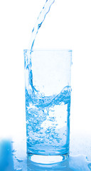 glass of water being poured