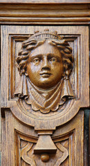 Fragment of platband of door