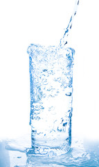 glass of water being poured
