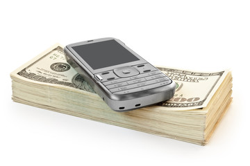 phone with money
