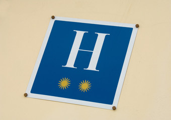 Schild Zweisterne-Hotel