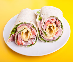wrapped tortilla sandwich rolls