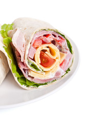 wrapped tortilla sandwich roll