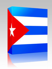 Cuba flag box package