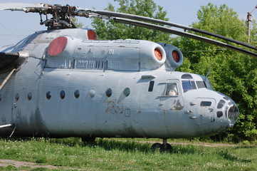 Fototapeta na wymiar Chopper. Museum of aviation.Kiev,Ukraine