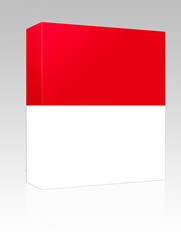 Flag of Indonesia box package