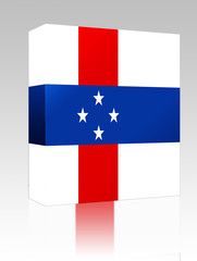 Flag of Netherland Antilles box package
