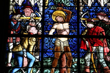 Obraz premium Vitrail, eglise d'Obernai, Alsace