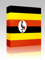 Flag of Uganda box package