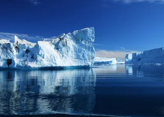 Papier Peint photo Glaciers Icebergs - Baie de Disko - Groenland