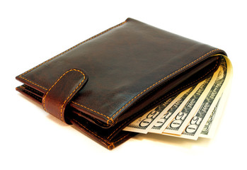 Wallet with dollars