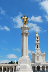 Fototapeta na wymiar View of the Sanctuary of Fatima, in Portugal