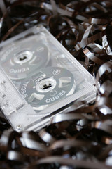 spulen audio cassette bandsalat