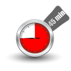 Red clock "45 min"