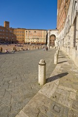 Siena, Piazza del Campo 4 - obrazy, fototapety, plakaty