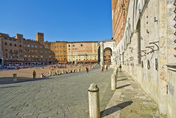 Siena, Piazza del Campo 5 - obrazy, fototapety, plakaty
