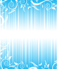 Blue and white floral background