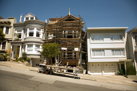 Haus ist einger&uuml;stet und wird renoviert, San Francisco