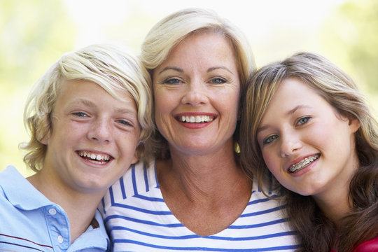 Woman And Her Teenage Children