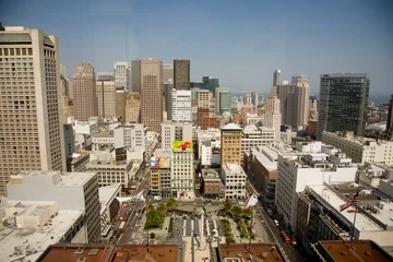 Crédence de cuisine en verre imprimé San Francisco Vue sur les toits de San Francisco depuis Union Square