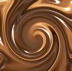 melted chocolate swirl