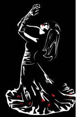 Obraz premium Vector. A series of images of young and beautiful girls.