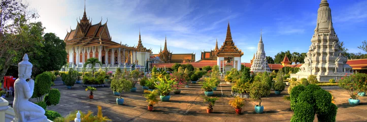 Deurstickers Zilveren Pagode - Phnom Penh - Cambodja © XtravaganT