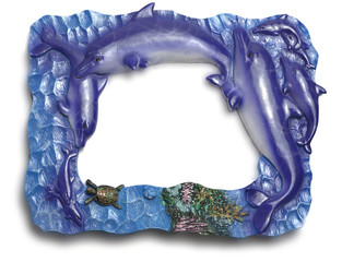 Frame with delphins