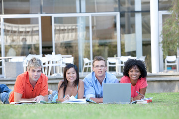 Students studying